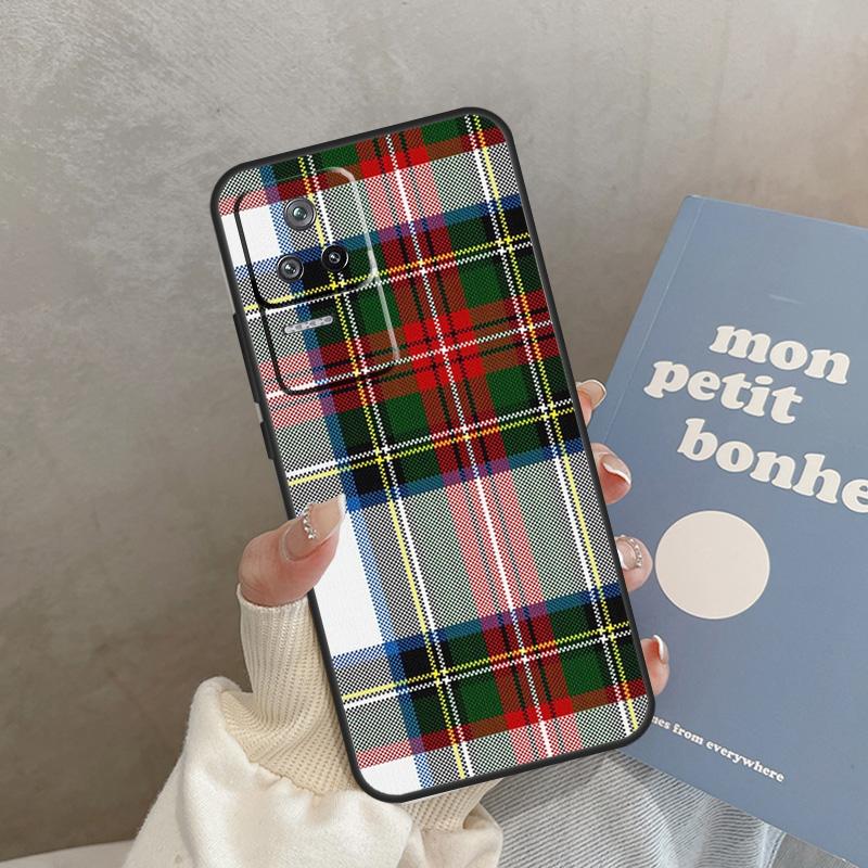 Plaid Pattern Stripes Case For Xiaomi 15 Ultra 13T 14T 15T 13 14 Pro 17 Pro Max POCO X7 Pro X5 X6 F5 F6 F7 Cover