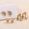 European and American diamond earrings, studs, exquisite butterfly earrings, 18K gold-plated stainless steel earrings jewelry.