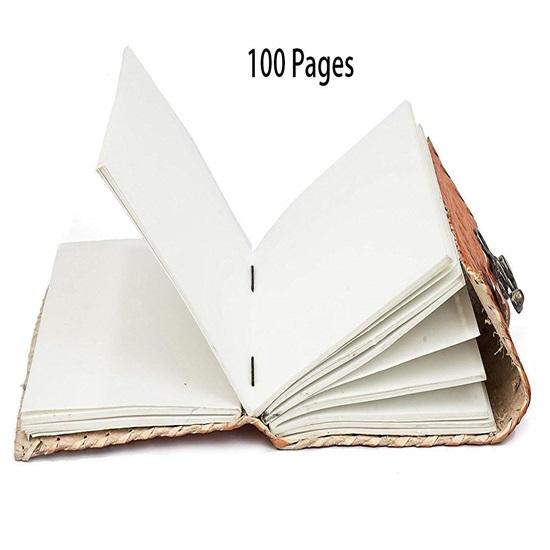 Leder handgemachte Papier Notebook Dairy mit Schloss für Büro zu Hause