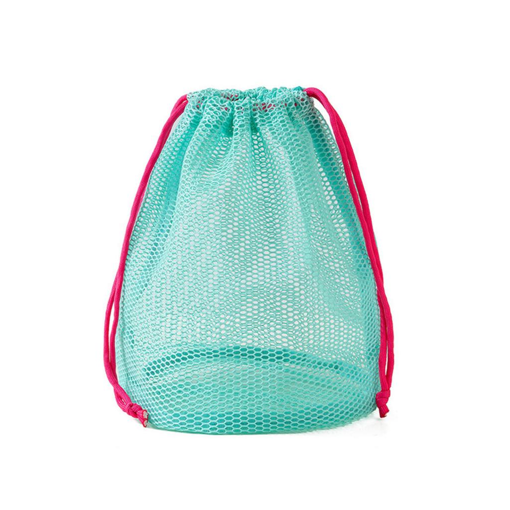 Mesh Lazy Toiletry Kits Coin Purse Dopamine Color Cosmetic Storage Bag Drawstring Large Capacity Fashion Travel Bathroom Bag