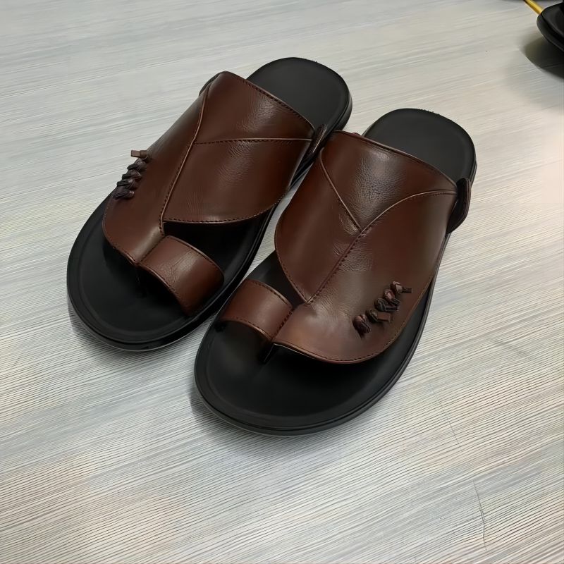 Slippers for Men Summer New Soft Sole Anti Slip Outwear Slippers Internet Red Beach Shoes Casual Sandals Size 38-45