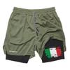 Italy Flag Camouflage Muay Thai Kick Boxing Shorts Men Women Unisex Casual Sportswear Double Layer Quick Dry Training Sport Gym Fitness Workout