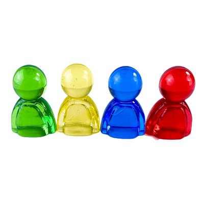 Acryl Spelmarkeerders 10 stuks Gekleurd Transparant Humanoïde Schaakstukken Bordspel Accessoires