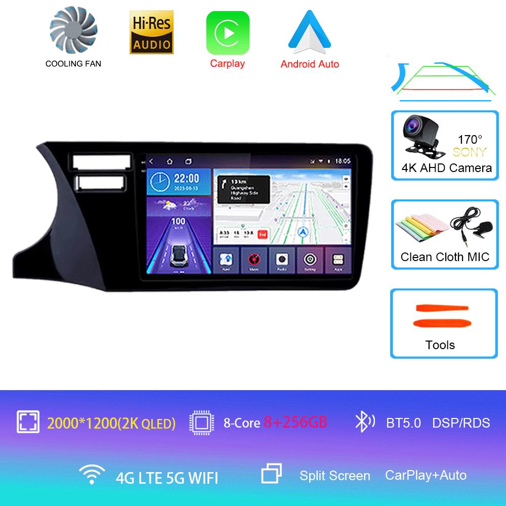 Android14 Car Radio For Honda City 2014 2015 2016 2017 Multimedia Video Player Navigation Stereo GPS Carplay Android Auto 4G DSP