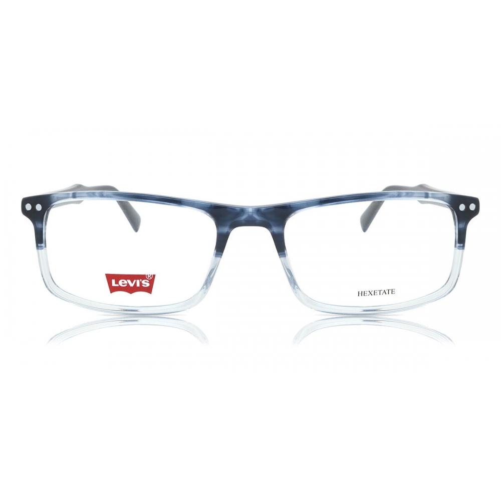 Levi S Lv 5020 38i Мужские очкИ Transparent Blue Horn Two-Tone/55-19-145