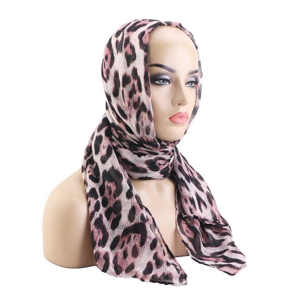 

Hair Accessories Voile Paisley Headscarf Soft Elastic Breathable Beach Scarf Leopard Print Turban Hat Daily Wear розы красного