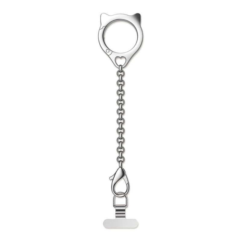 

Stylish owls Shaped Phone Holder Chain Premium Metal Material For Hands Easy Use And Not Drop Protections серебряный