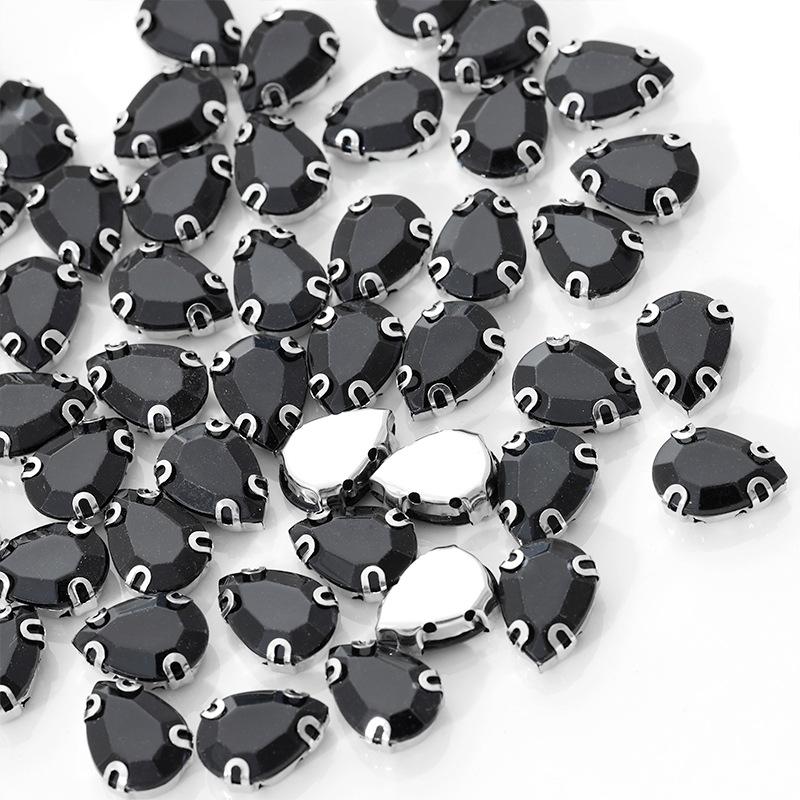 Drop Back Clear Iron-on Rhinestone Acrylic Stones for DIY Clothing
