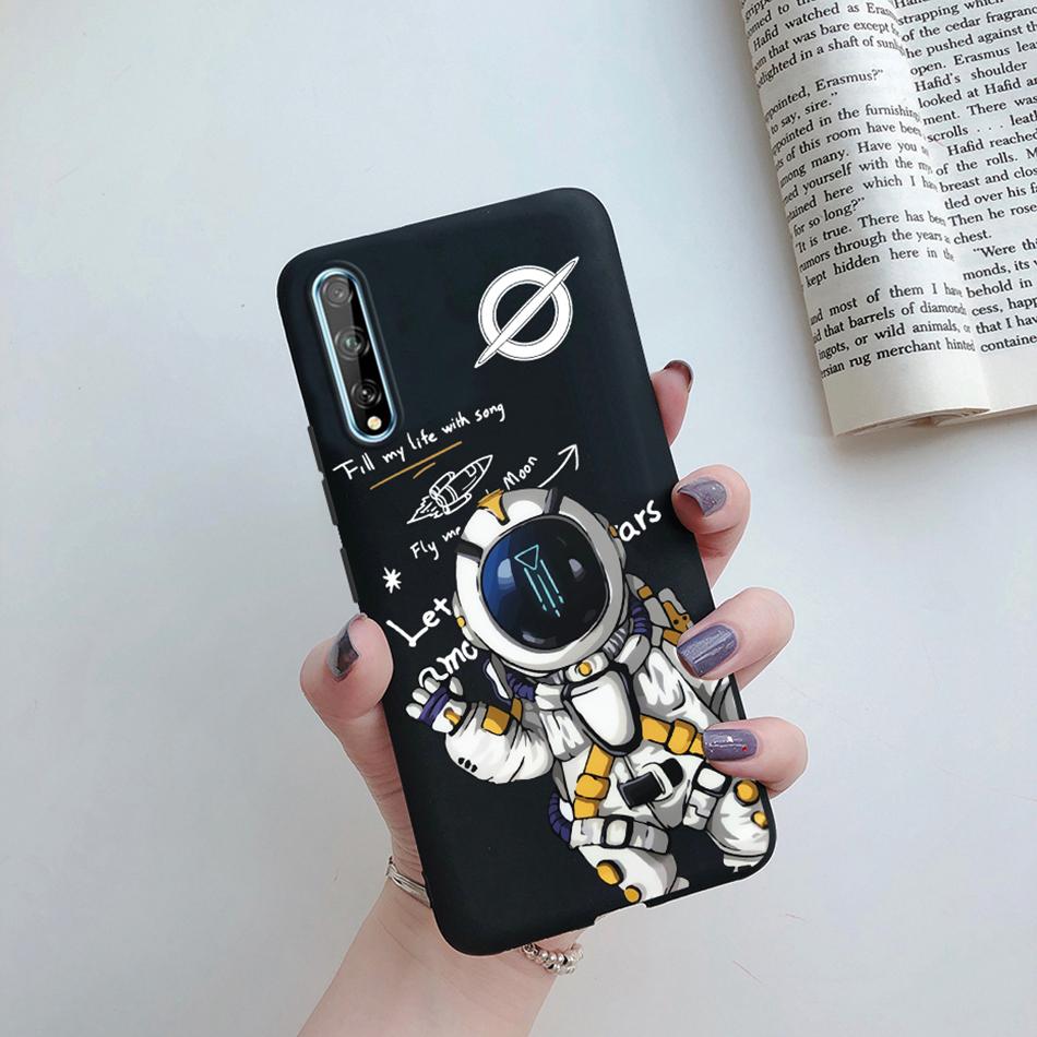 Silicone Phone Case For Huawei Y8P Y9 Prime 2019 Back Cover Cute Cat Cartoon Flower Housing Fundas For Huawei Y8P Y9Prime Cases