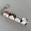 Finger-Tip Pressing Button Cat Fidget Clicker Keychain 4-Key Keycap Keychain  Bag Charm