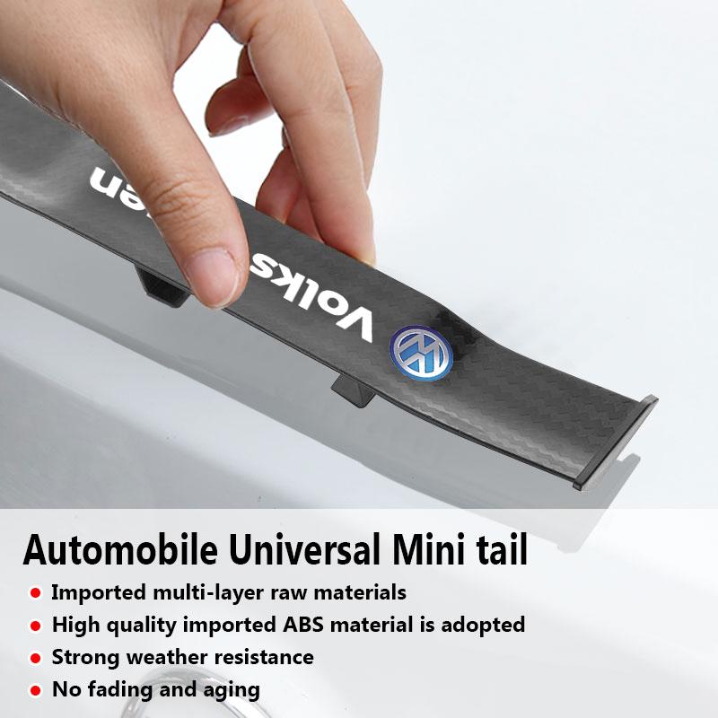 Auto Heckspoiler Mini Spoiler Flügel Kleiner Heck Emblem Aufkleber Dekoration Für Volkswagen CC Golf 4 6 7 GTI Tiguan Passat B5 B6 B7 Jetta MK5 MK6