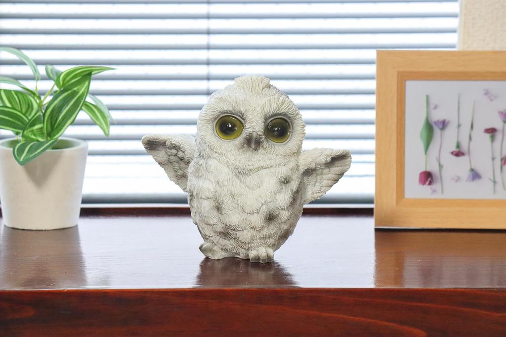 Castle Enterprises Large Feathered Owl Figurine (White) 12cm Long, Set of 10, "No Hardship" - God of Learning in Europe, For Commercial Use