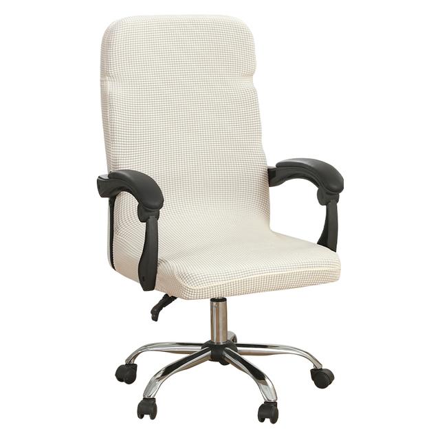 

Эластичный офисный подъемник, чехол для компьютерного кресла, современный антигрязный вращающийся чехол для сиденья чехлы для домашних стульев, съемные чехлы L белый