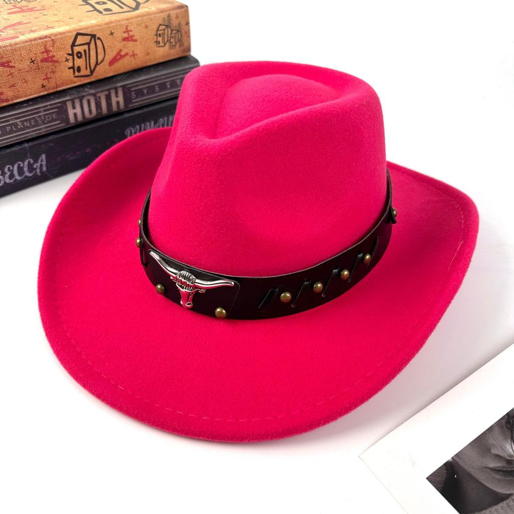 Cowboy Hat Western Cowboy Top Hat Tibetan Jazz Hat Travel Shade Big Brim Rolled Brim Hat
