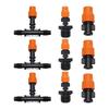 6mm Atomizing Misting Spray Nozzle Kit 1/2" Male Thread Joint 8mm Barb Tee Connector Garden Irrigation Cooling Sprayer 50 Sets