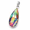 ZERTIFIZIERTER Natürlicher Opal 22 Karat Tropfen 925 Sterlingsilber Anhänger Schmuck