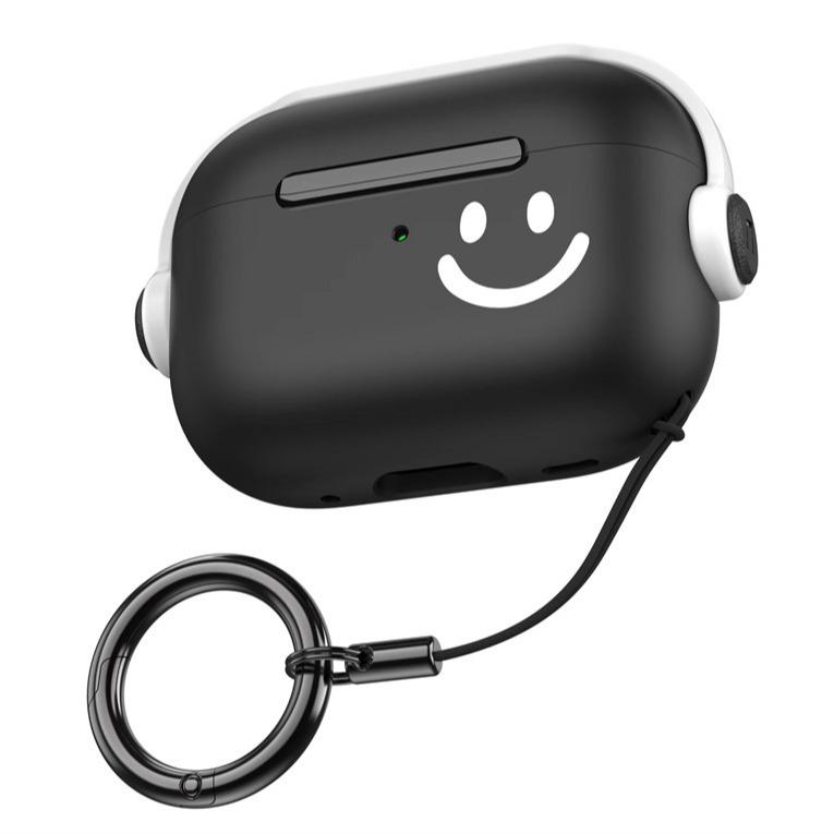 Simple smiley face for AirPods pro1 generation protective cover lock 1st generation pro1 apple bluetooth headset soft case