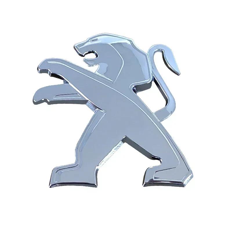 

ABS 3D Lion Car Front Logo Emblem Stickers Rear Trunk Badge for Peugeot 406 405 205 3008 107 307 206 5008 308 208 408 508 407