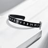 Titanium Steel Jewelry Nordic Viking Text Open Bracelet Viking Totem Mens and Womens Bracelet Handpiece