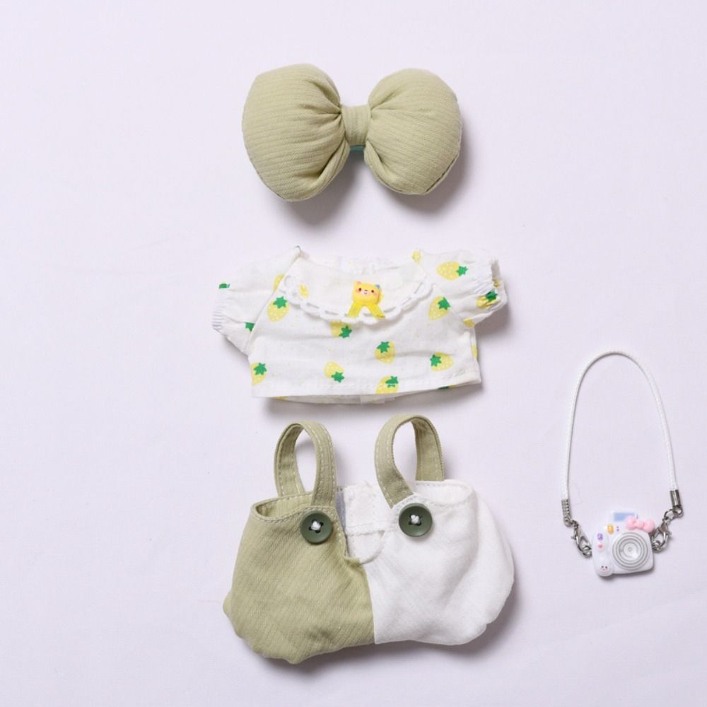 Sweetheart Style Labubu Doll's Clothes Camera 17cm Plush Dolls Clothes Children Gift