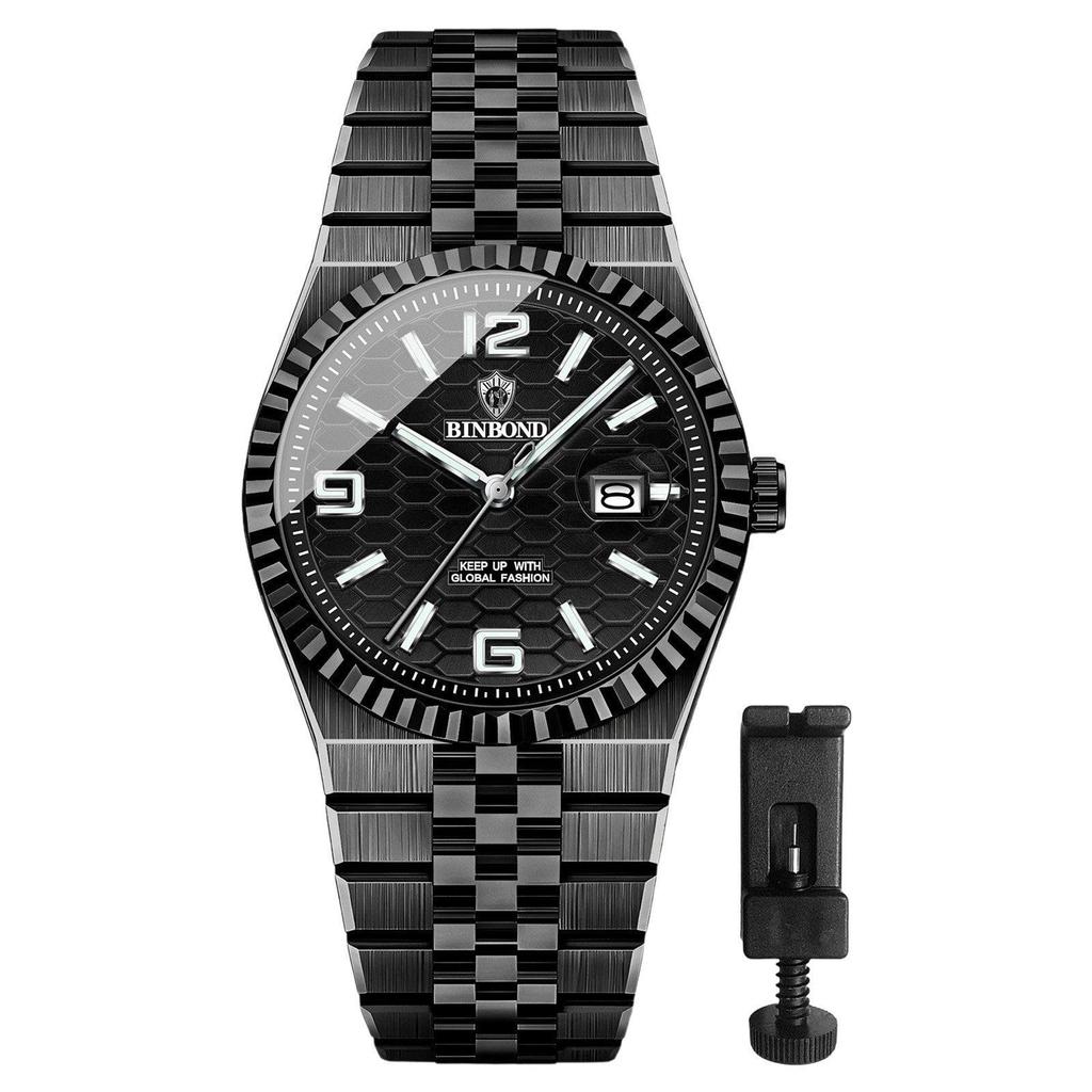 Men's Watch Stainless Steel Calendar 3ATM Waterproof Luminous Analog Display Simple Fashion Quartz Watch Men's Accessory - Birthday Anniversary