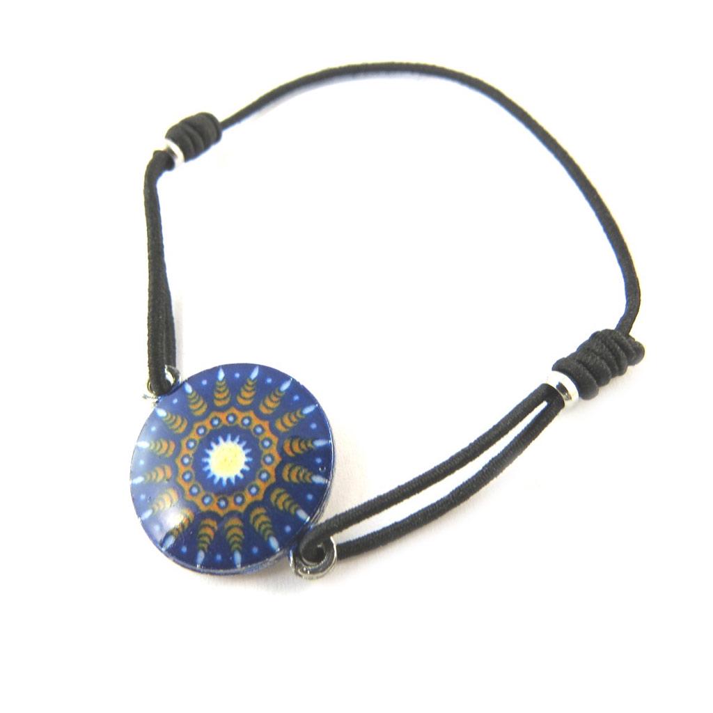 Les Trésors De Lily [N7336] - Modeschmuckarmband 'Kilimanjaro' marineblau