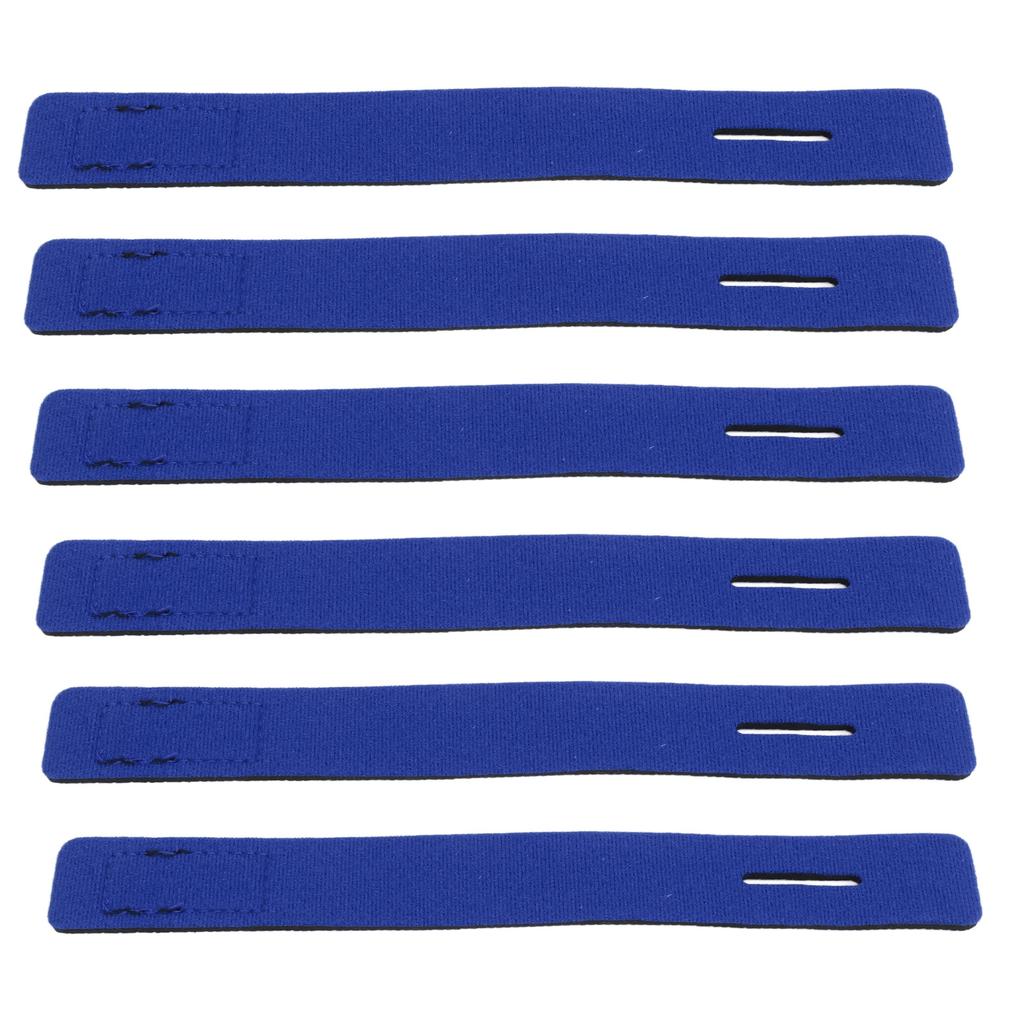 10pcs Fishing Rod Belt Ties Stretchy Straps Fishing Tackle Ties Cable Bait Casting Spinning Fly Rod Straps HoldersBlue