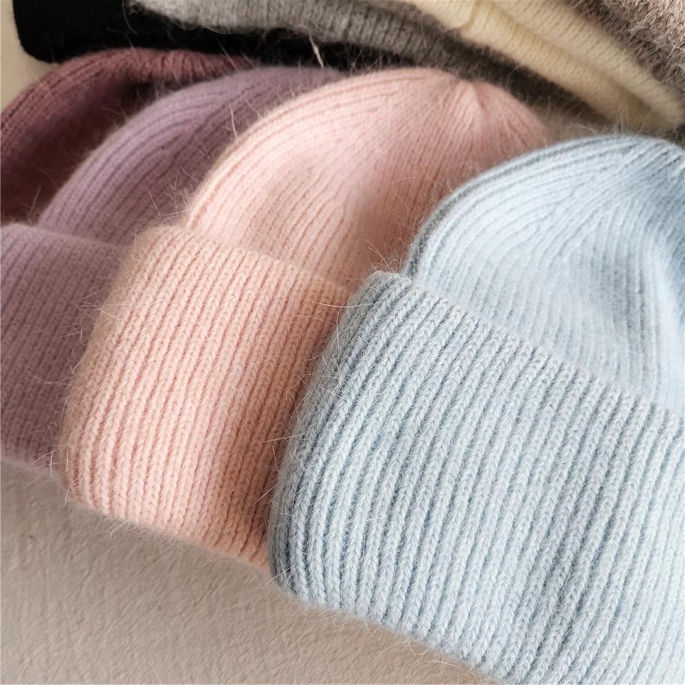Winter Hat Korean Rabbit Hair Pullover Hat Women Fashion Knitted Hat All Match Warm Knitted Hats