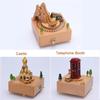 Carousel Music Box Wooden Christmas Ornament Rotary Train Musical Box Home Decoration Accessories For Birthday Gifts Valentine'