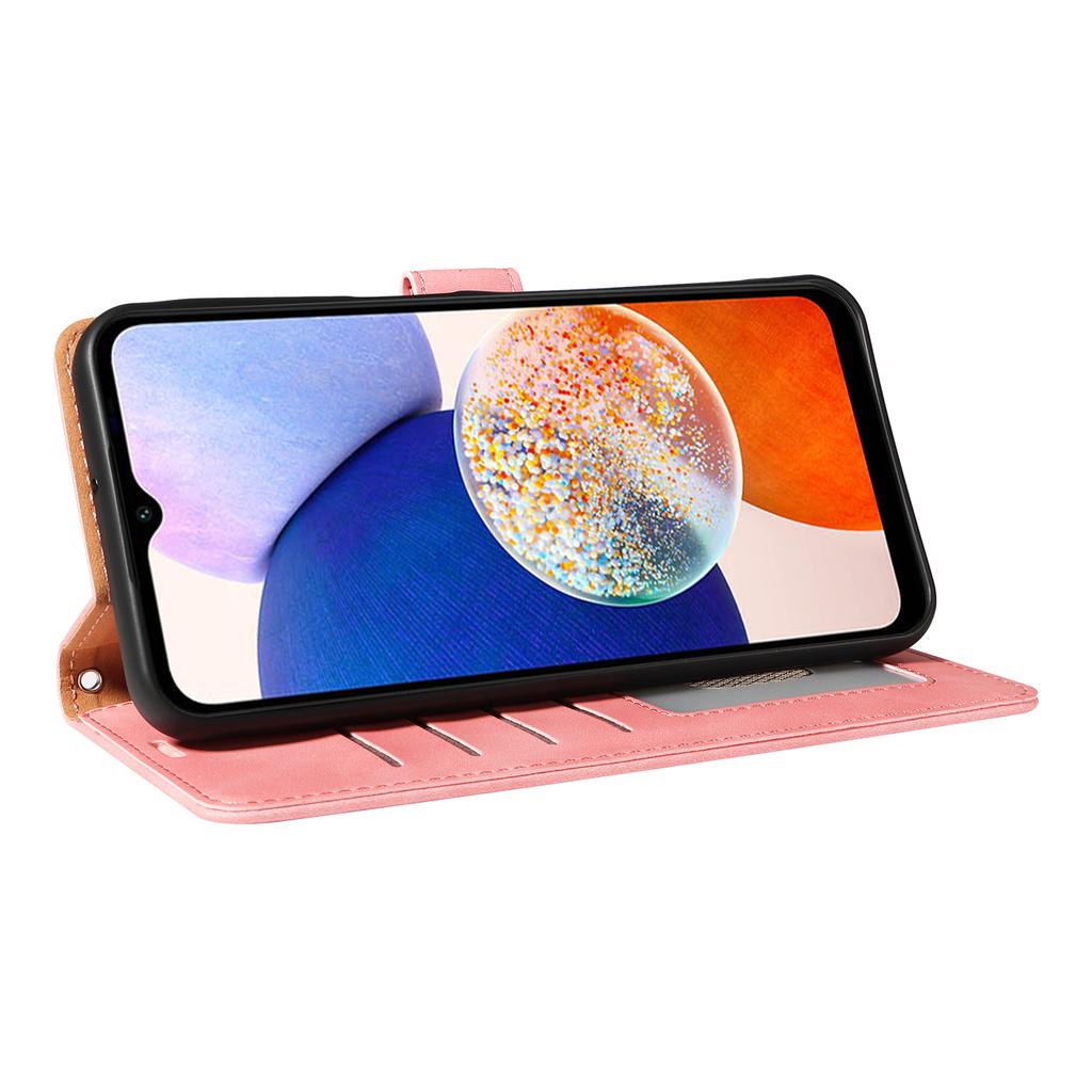 For Samsung Galaxy A55 5G Case with Thickened Strap RFID Blocking Wallet Stand Leather Flip Phone Cover