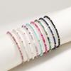 Muliti-color 3mm Faceted Nature Stone Beaded Bracelet For Women Shiny Stainless Steel Square Spacers Exquisite Party Gift