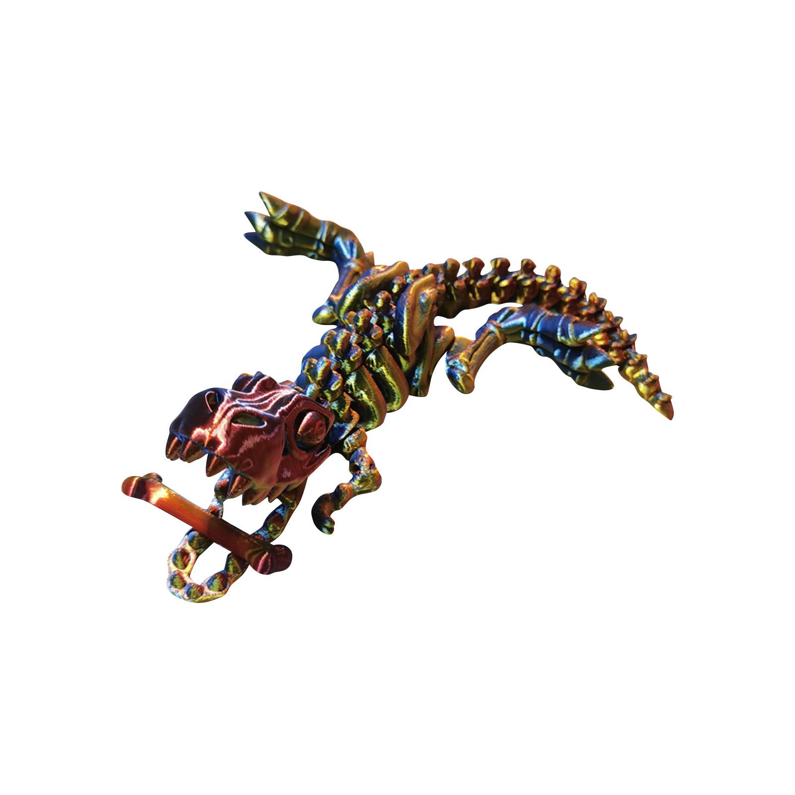 

Interactive Dinosaur Skeleton Toy -in-the-Dark Model with Movable Joints and Educational Features for Kids