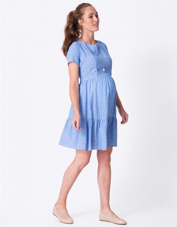 Seraphine GENEVIE Casual Maternity Blue Dot Pattern Women's Dress,
