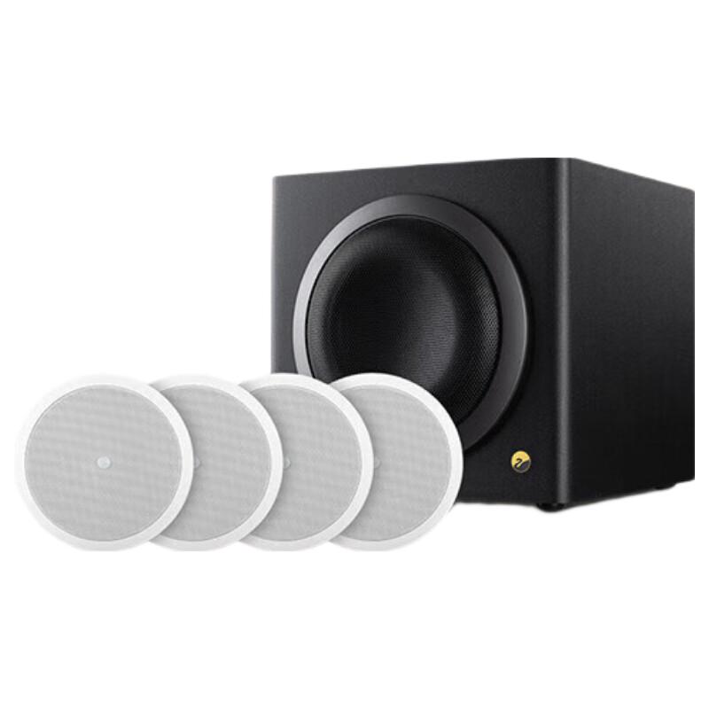 HiVi JX8*4+Sub8A+ Embedded Home Theater Ceiling Speaker System CN plug (adapter included)