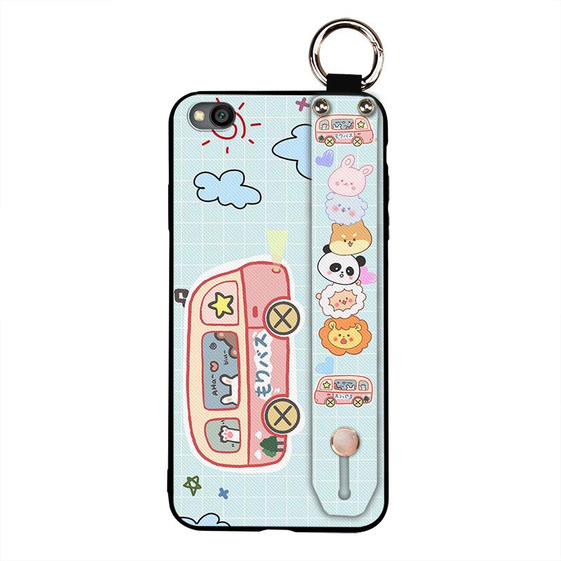Lanyard Phone Holder Phone Case For Xiaomi Redmi GO Soft case Protective Shockproof Dirt-resistant Wristband Cute Ring