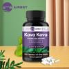 Kava root extract capsules, 1000mg high concentration of kava plant extract per serving, suitable for adults.