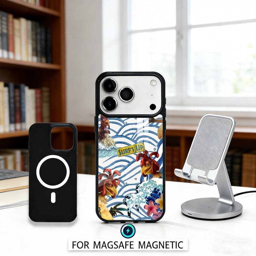 

FUNNY C-Chicken J-Joe Surf Phone Case For iPhone17,16,15,14,13,12,Pro,Max,Magnetic For Magsafe Wireless Charging iPhone11