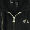 adidas One point logo Long sleeve Zip hoodie M black Women Used