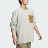 Adidas FW24 M Trans Tee Waffle Sports Casual Long Sleeve T-Shirt Men Tops Light-Sesame Earth-Grey JX1787