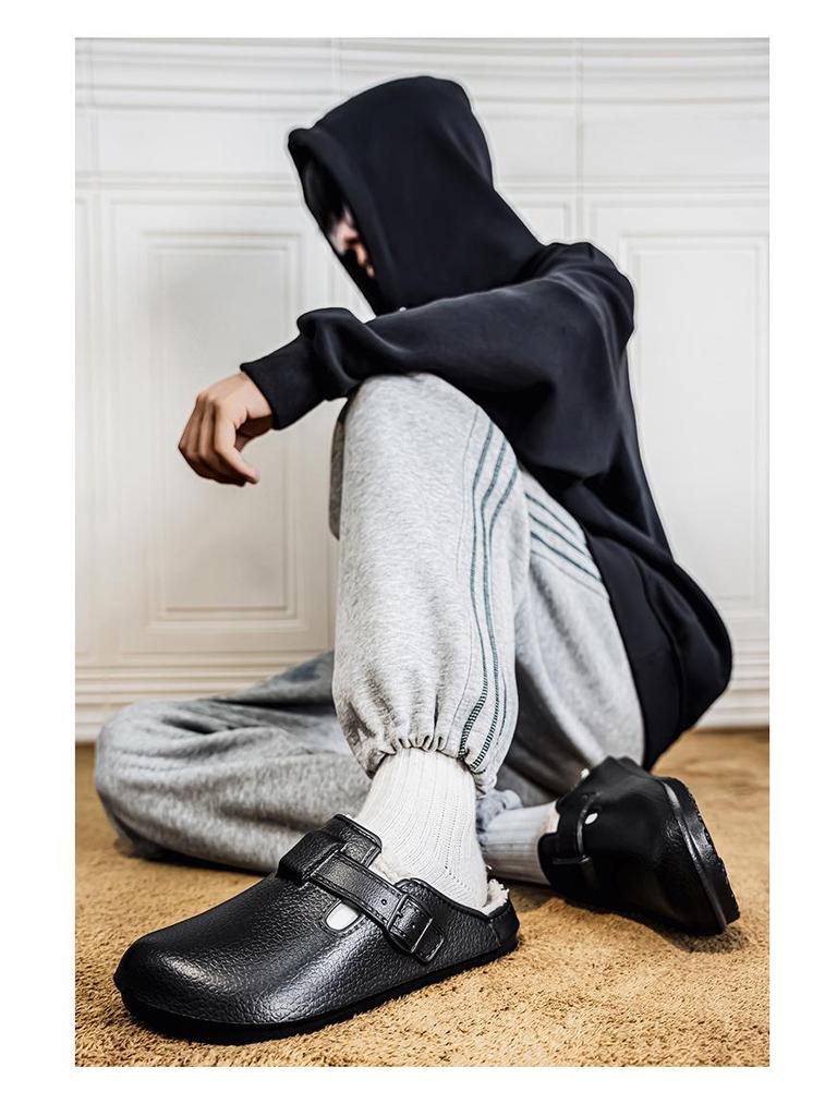 2025 Winter Extra Thick Fleece-Lined Birkenstock Clog Slippers for Couples