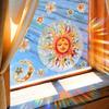 Xc3039 Ancient Greece Sun Moon Stars Sunshine Colorful Static Sticker Anti-Collision Glass Sticker Decorative Window Sticker