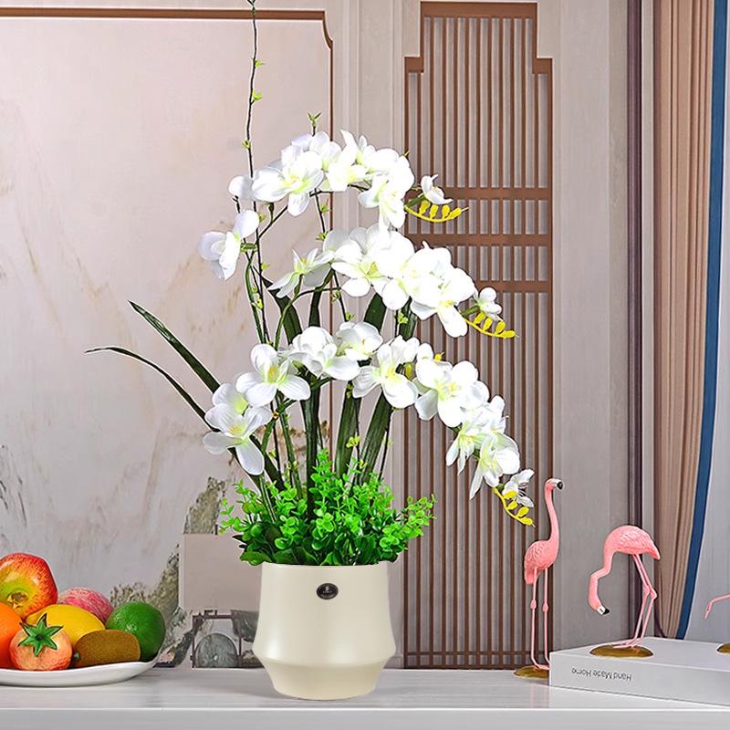Artificial Phalaenopsis Flower Set: Indoor TV Cabinet Decor