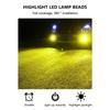 Car Fog Light Bulb, Two Colors H11/H8, Daytime Driving and Running Lights, White+Yellow, 12V, 2 Pieces.