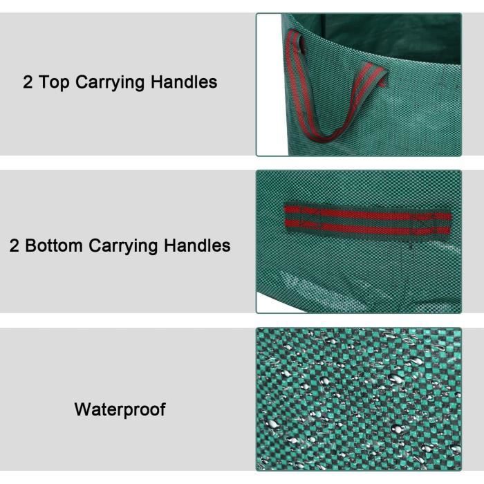 Sacs de Jardin - Wee - 272L - Vert - Sacs à Ordures