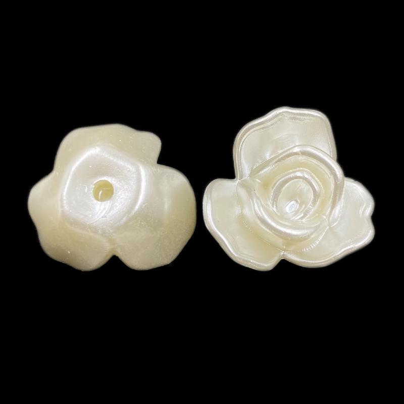 For Jewelry Makings Finding Charms Loose Beads Pendant DIY Crafts 5-50Pcs Beige Flower Necklace Bracelet  Accessories