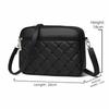 PU Leather Crossbody Bag Heart-shaped Embroidery Zipper Messenger Bag Solid Color Small Square Bags for Women Ladies