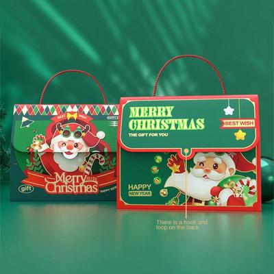 Cookie Box Creativity Holiday Packaging Christmas Gift Candy Box Durable Holiday Theme Christmas Fruit Box Gift Box Festive