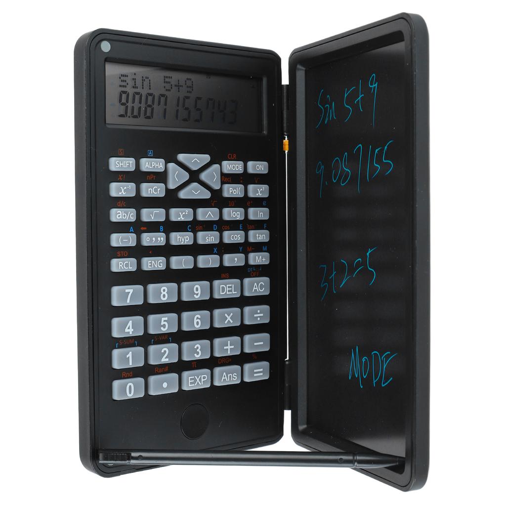 Scientific Calculator Two Row LCD Display Writing Tablet Sensitive Multifunction Desk Calculator for
