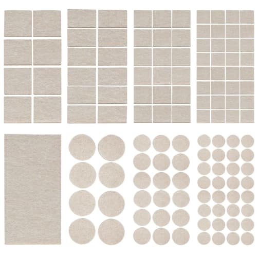 

PureSino 129-Piece Felt Furniture Protector Pads, Prevents Furniture Scratches with 3M Tape, 5mm Self-Adhesive, Easy to Install, and Reduces Noise (12