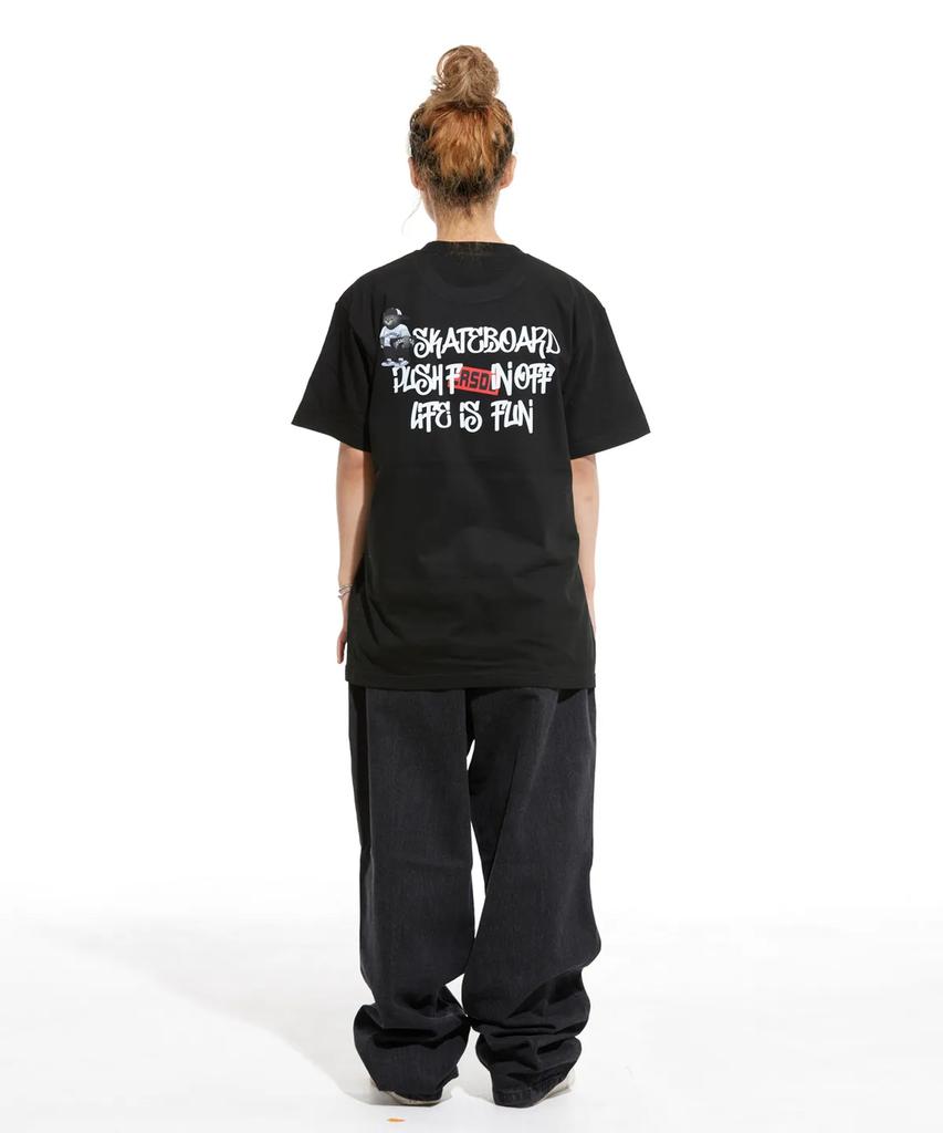 CREAM SODA LAB [2Pack] Backstreet Short Sleeve T-Shirt Black (White) White (Black)